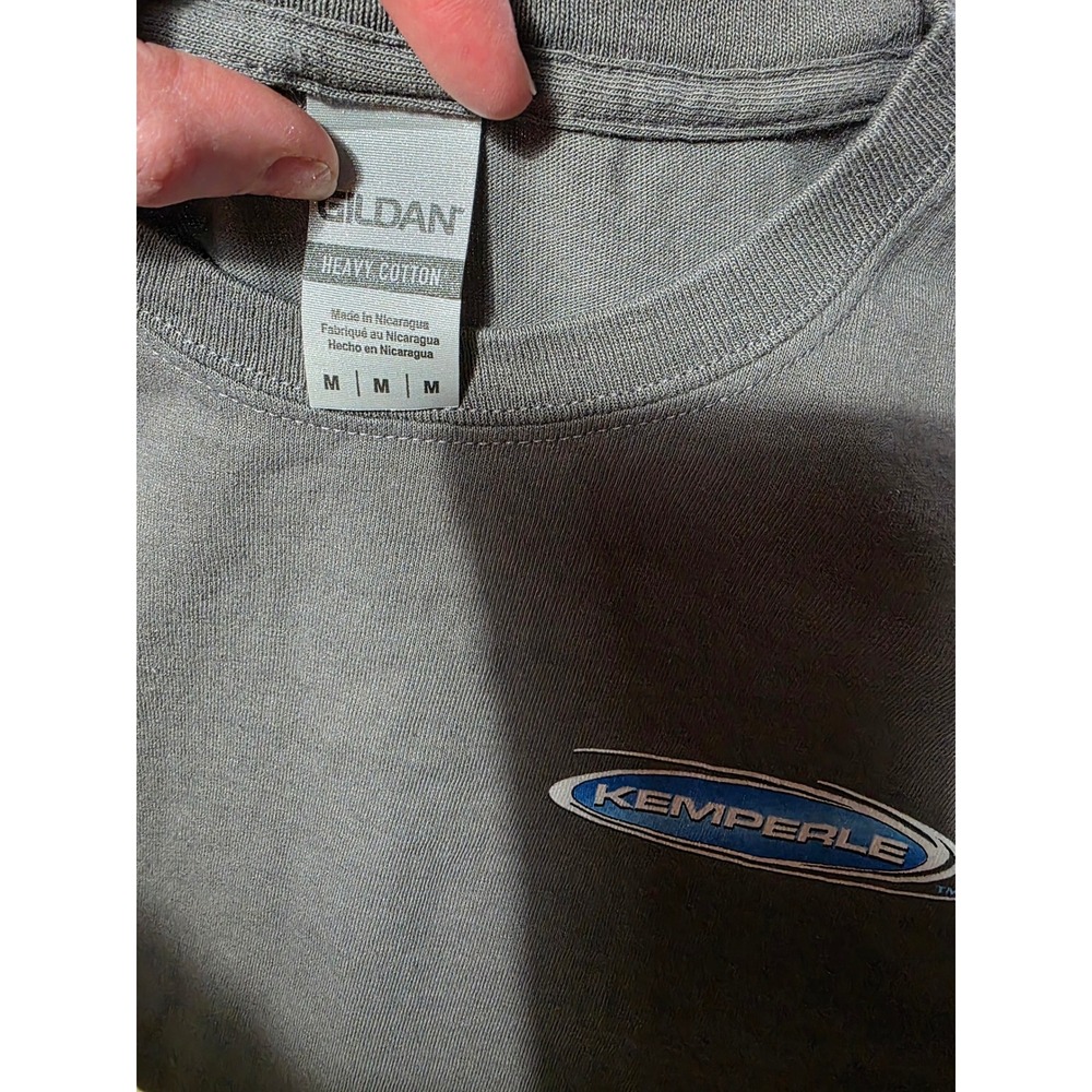 Gildan Kemperle Auto Paint Drive Your Dream Flame Graphic Shirt Mens Medium Gray - Picture 2 of 3